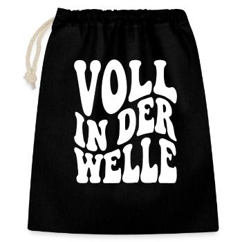 Plein dans la vague - Sac cadeau 40 x 50 cm - noir - Devant