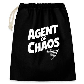 Agent des Chaos - Geschenkbeutel aus Baumwolle (40 x 50 cm) - Schwarz - Vorne