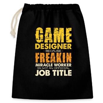 Game Designer Wunderwerker - Gift Bag 40 x 50 cm - black - Front