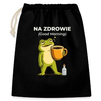 Frog Na zdrowie Café & Vodka Humour - Sac cadeau 40 x 50 cm - noir - Devant