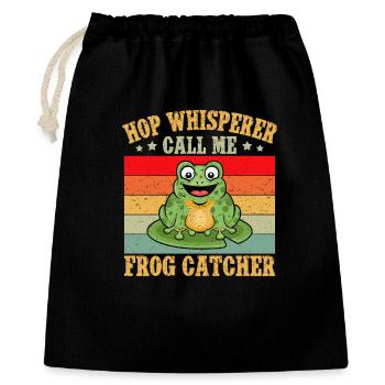 Attrape-grenouilles, Chuchoteur de houlettes, appelle-moi grenouille - Sac cadeau 40 x 50 cm - noir - Devant