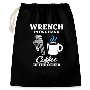 Chuchoteur de tuyaux, plombier, cadeau humoristique - Sac cadeau 40 x 50 cm - noir - Devant