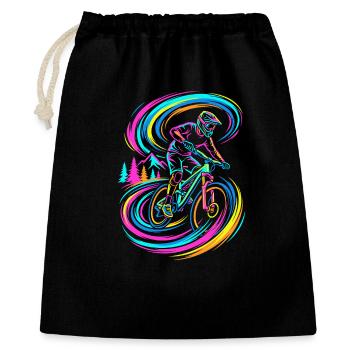 Mountain Biker - Gift Bag 40 x 50 cm - black - Front