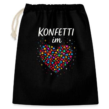 Carnival confetti in the heart of Shrovetide Carnival - Gift Bag 40 x 50 cm - black - Front