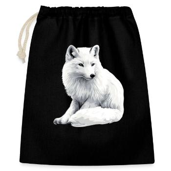 Renard des neiges - Sac cadeau 40 x 50 cm - noir - Devant