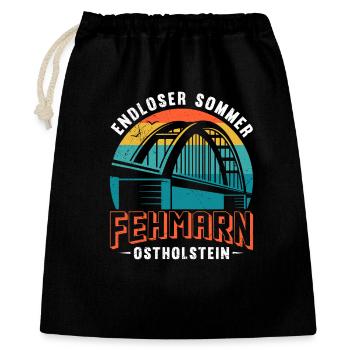 Baltic Sea FEHMARN ENDLESS SUMMER OSTHOLSTEIN Funny - Gift Bag 40 x 50 cm - black - Front