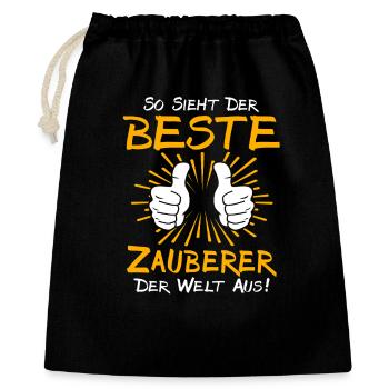 Wizard Gift Idea - Gift Bag 40 x 50 cm - black - Front