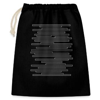Lines Wave Geometric Pattern - Gift Bag 40 x 50 cm - black - Front