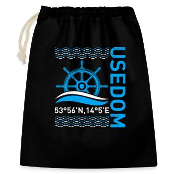 Île USEDOM Mer Baltique Vacances d’Usedom - Sac cadeau 40 x 50 cm - noir - Devant