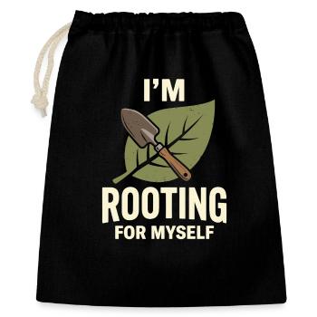I’m Rooting For Myself Motivation Design - Geschenkbeutel aus Baumwolle (40 x 50 cm) - Schwarz - Vorne