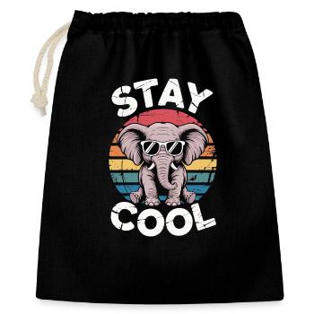 Stay Cool Elephant - Kids Retro - Gift Bag 40 x 50 cm - black - Front