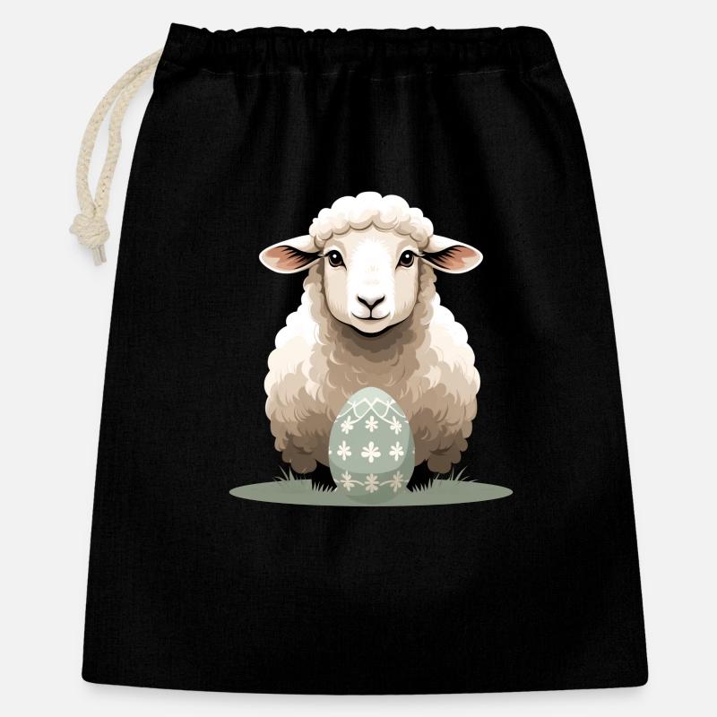 Kælelam med påskeæg - Gavepose 40 x 50 cm - sort