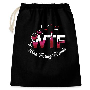 Wine Tasting Friends Graphic - Gift Bag 40 x 50 cm - black - Front