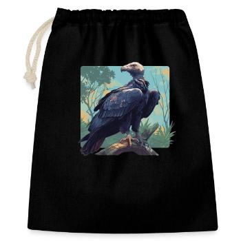 Vautour - Sac cadeau 40 x 50 cm - noir - Devant