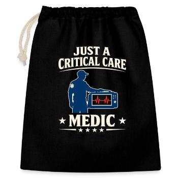 EMT avancé en soins intensifs comme identité - Sac cadeau 40 x 50 cm - noir - Devant