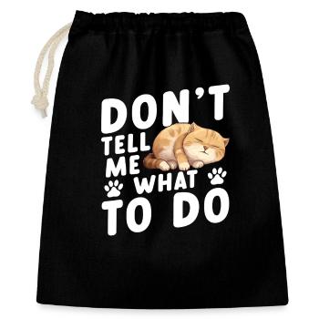 Brosse à nourriture pour chatons amateurs de chats - Sac cadeau 40 x 50 cm - noir - Devant