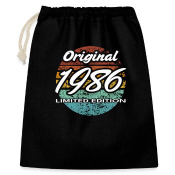 40e anniversaire 1986 cadeau pour hommes et femmes - Sac cadeau 40 x 50 cm - noir - Devant