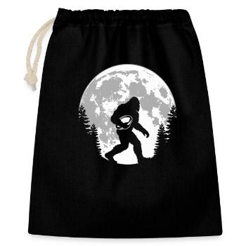 Bigfoot Rugby Player Moon - Gift Bag 40 x 50 cm - black - Front