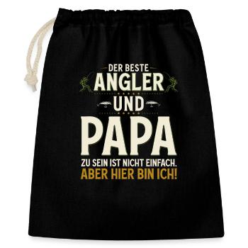 Angler & Dad Not Easy Here I Am Fishing - Gift Bag 40 x 50 cm - black - Front