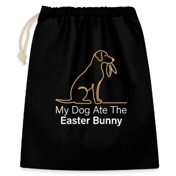 My Dog Ate the Easter Bunny Funny Easter Design - Gift Bag 40 x 50 cm - black - Front