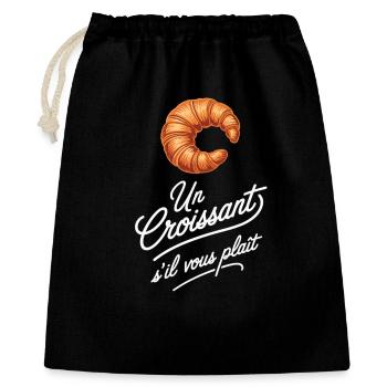 France Breakfast Un croissant S’il Vous Plaît - Sac cadeau 40 x 50 cm - noir - Devant