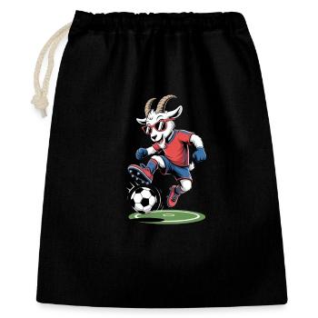 Stylish football goat with sunglasses - Gift Bag 40 x 50 cm - black - Front
