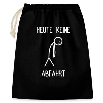 Heute keine Abfahrt lustiges Apres Ski Skifahrer - Geschenkbeutel aus Baumwolle (40 x 50 cm) - Schwarz - Vorne