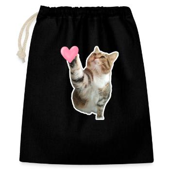 Missty check un coeur - Sac cadeau 40 x 50 cm - noir - Devant