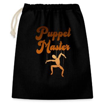 Silhouette du marionnettiste - Sac cadeau 40 x 50 cm - noir - Devant