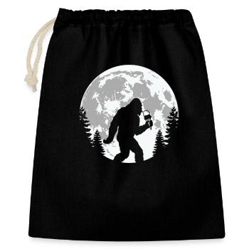 Bigfoot Eiscreme Mond - Geschenkbeutel aus Baumwolle (40 x 50 cm) - Schwarz - Vorne