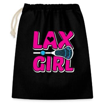 Lax Girl Pink Lacrosse Design - Gift Bag 40 x 50 cm - black - Front