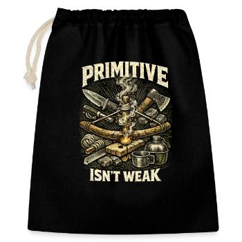 Prepper Überlebenskünstler - Geschenkbeutel aus Baumwolle (40 x 50 cm) - Schwarz - Vorne