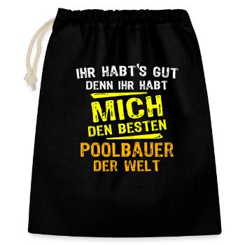 Pool Builder Gift - Gift Bag 40 x 50 cm - black - Front