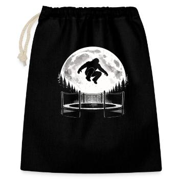Bigfoot auf Trampolin - Geschenkbeutel aus Baumwolle (40 x 50 cm) - Schwarz - Vorne