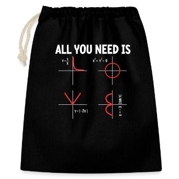 What part of don't you mess up math - Gift Bag 40 x 50 cm - black - Front