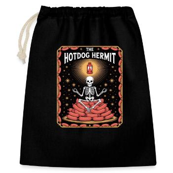 The Hotdog Hermit Skeleton Meditates On Sausages - Gift Bag 40 x 50 cm - black - Front