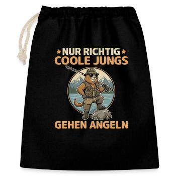 Groundhog Angler Really Cool Guys Go Fishing - Gift Bag 40 x 50 cm - black - Front