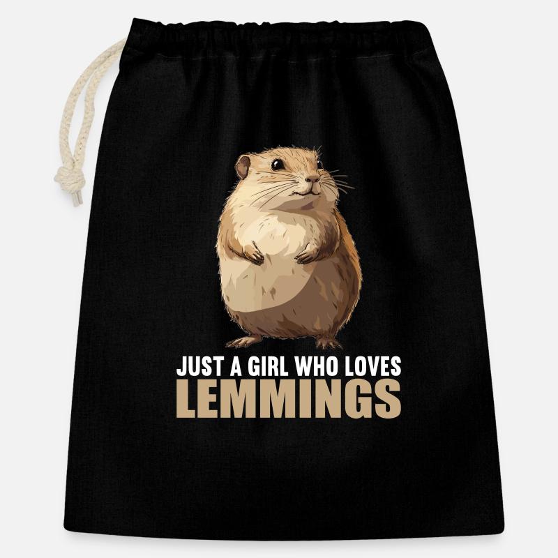 Lemmings Lemming - Sac cadeau 40 x 50 cm - noir