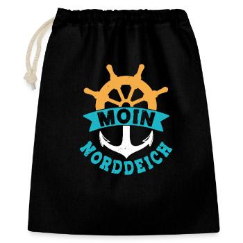 Vacances en mer du Nord MOIN NORDDEICH Drôle - Sac cadeau 40 x 50 cm - noir - Devant