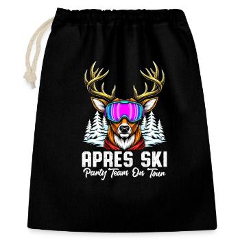 L'équipe d'Apres Ski Party en tournée - Sac cadeau 40 x 50 cm - noir - Devant