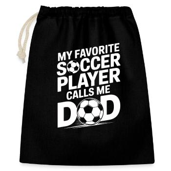 Mon joueur de foot préféré m’appelle papa - Sac cadeau 40 x 50 cm - noir - Devant