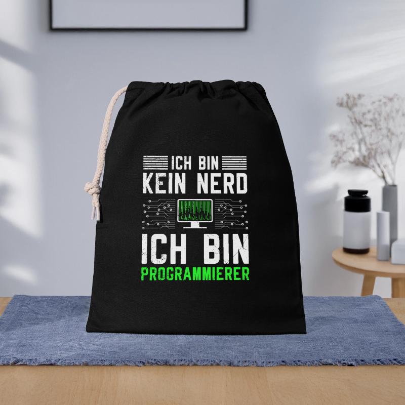 Computer ICH BIN KEIN NERD ICH BIN PROGRAMMIERER Geschenkbeutel aus Baumwolle (40 x 50 cm)