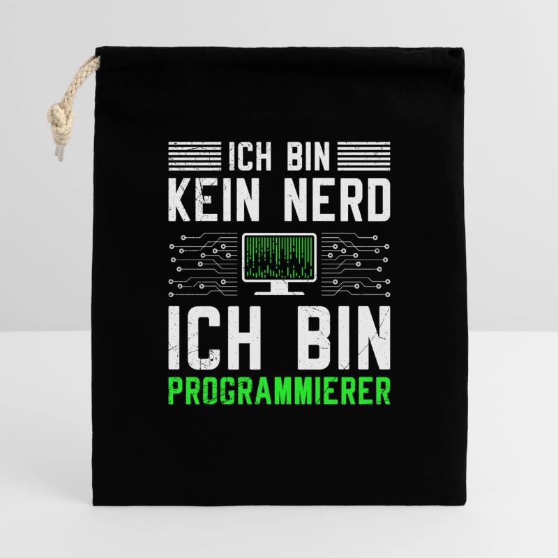 Computer ICH BIN KEIN NERD ICH BIN PROGRAMMIERER Geschenkbeutel aus Baumwolle (40 x 50 cm)