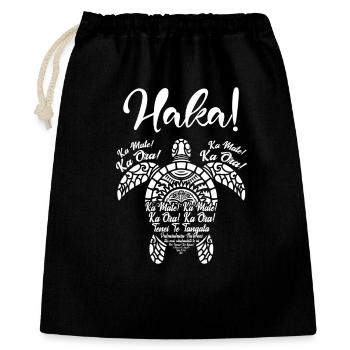 Neuseeländische Haka Stammeskultur Maori - Geschenkbeutel aus Baumwolle (40 x 50 cm) - Schwarz - Vorne