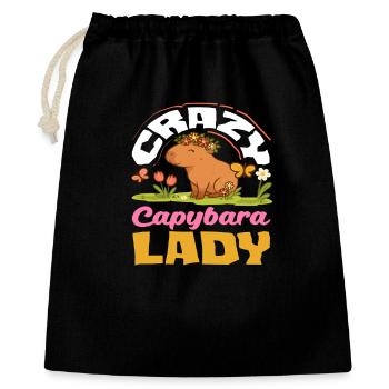 Femmes de capybara folles, mignonnes, drôles - Sac cadeau 40 x 50 cm - noir - Devant