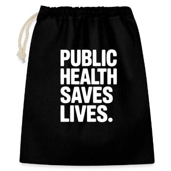 La santé publique sauve des vies - Sac cadeau 40 x 50 cm - noir - Devant