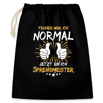 Sort de Commandant de Démolition - Sac cadeau 40 x 50 cm - noir - Devant