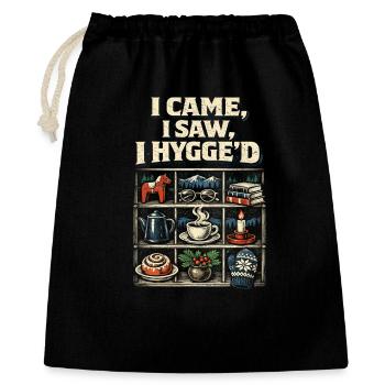 Scandinavian Viking I Came I Saw I Hygged - Gift Bag 40 x 50 cm - black - Front