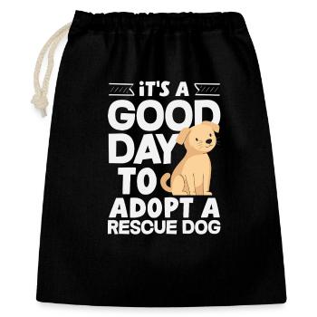 Pflege Adoption Freiwilligenarbeit Tierheim Tier - Geschenkbeutel aus Baumwolle (40 x 50 cm) - Schwarz - Vorne