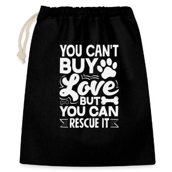 Foster Adopt Volunteer Pfote Tierrettung Liebe - Geschenkbeutel aus Baumwolle (40 x 50 cm) - Schwarz - Vorne